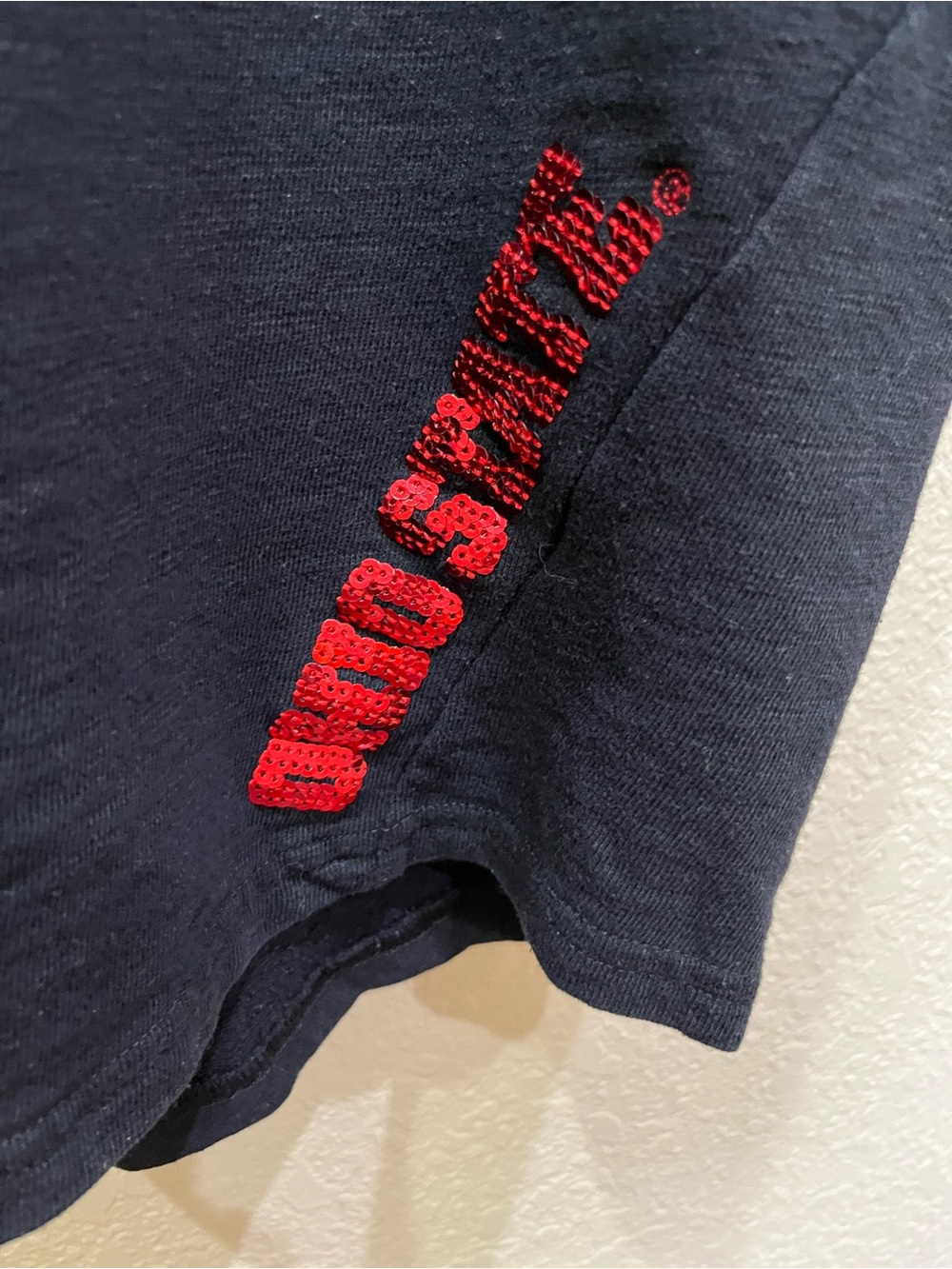 Pink Ohio State Buckeyes Gameday Red Sequin Logo Long Sleeve T-shirt Size Medium - Picture 4 of 10